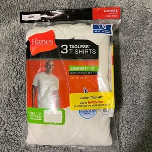 MICHAEL JORDAN TRADING CARDS & ComfortSoft White Tagless T-Shirts 3-Pack Large